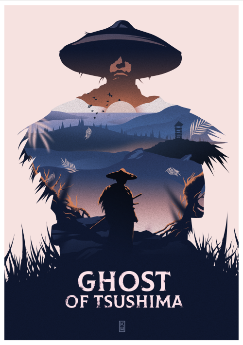 pixalry:  Ghost of Tsushima - Created by Kris WattsAvailable for sale as a print at the artist’s Society6 shop. You can follow this artist on Instagram.
