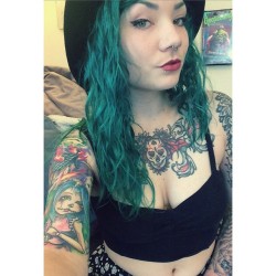 motherfirefly88:  cover your crystal eyes and let your colours bleed and blend with mine @suicidegirls #suicidegirls