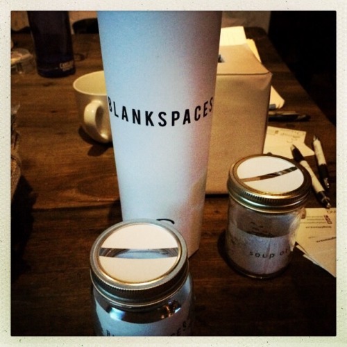 There is the @blnk_spcs jar at @SoupOttawa event. #prototype