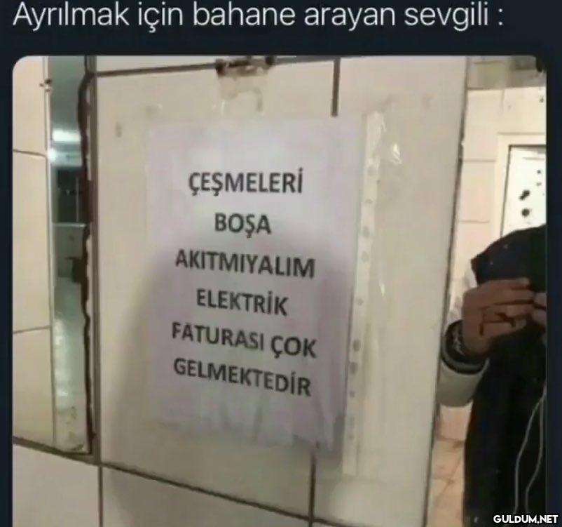 Ayrılmak için bahane...