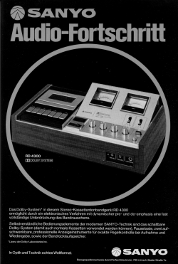 science70:  Sanyo RD 4300 Stereo Cassette Deck, 1974.