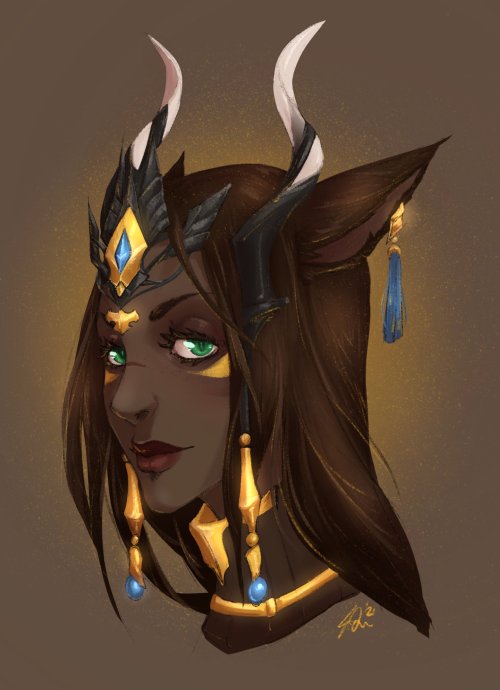 Portrait of my current WoL, Tezha Adelet   