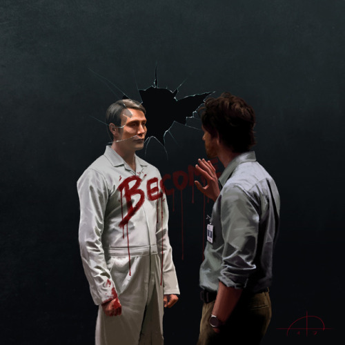 alessiapelonzi: “Become” New drawing, new tribute to @nbchannibal and its amazing charac