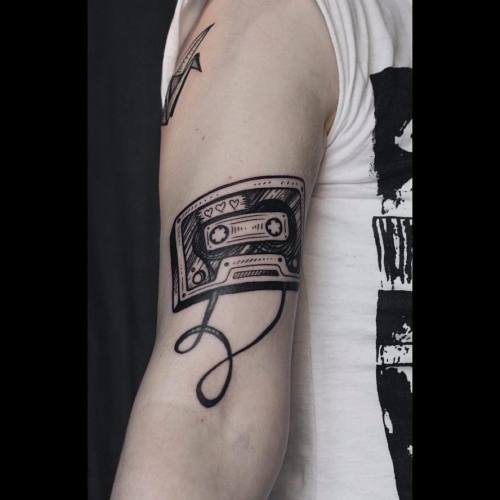 Thanks julia! #notanipod #ancient #mixtape #tattoo #blackworkerssubmission #blxckink #blackwork #cas