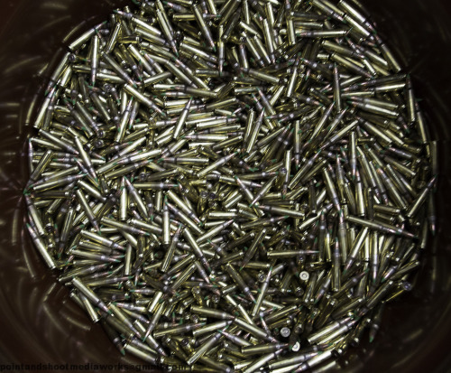 coffeeandspentbrass:  pointandshootmediaworks:  Ever wondered what 12,500 rds look like in a steel barrel?  *Heaven. 