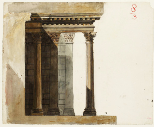 William Turner, Lecture Diagram 8/3: Elevation of a Stoa or Portico, 1810. It is a side elevation of