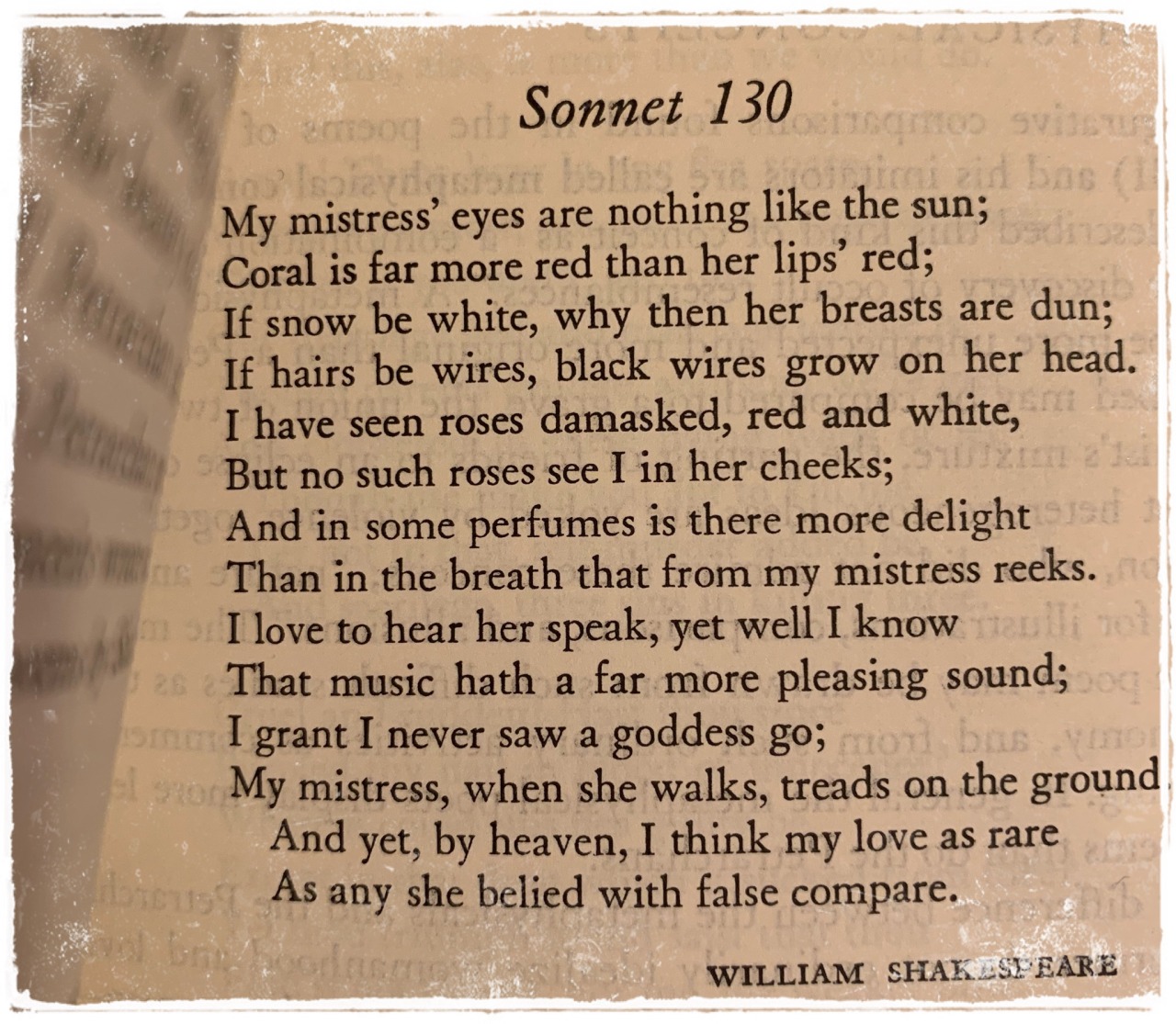 130 shakespeare sonnet Shakespeare’s Sonnets