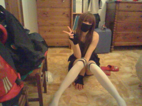   Black Dress, White Stockings! Part 2!!Sorry for the delay >.<Also, sorry for the mess in the room, is not even mine!