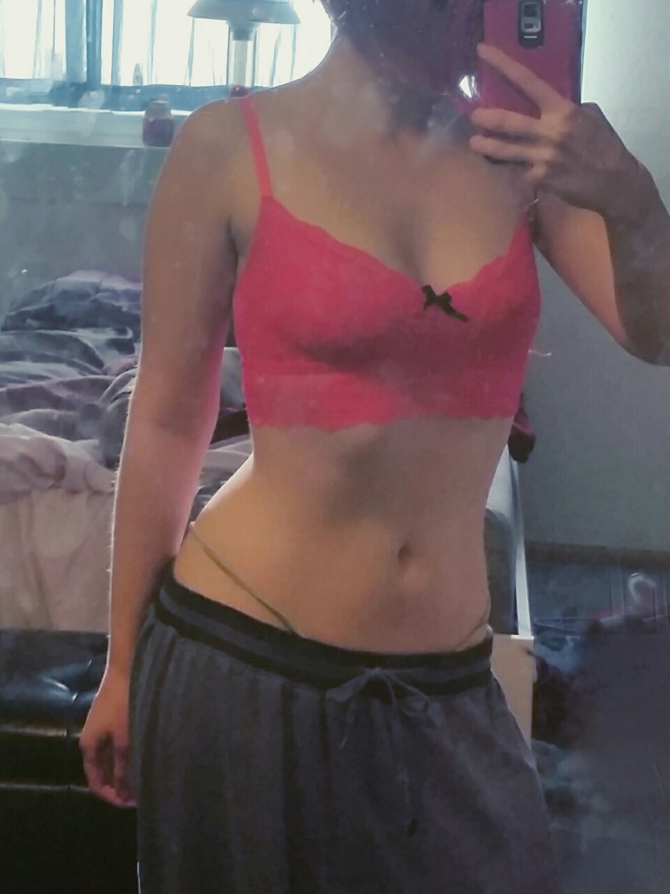 punki-princess:  I love my new bralette my bestie got me for Christmas 💜😍