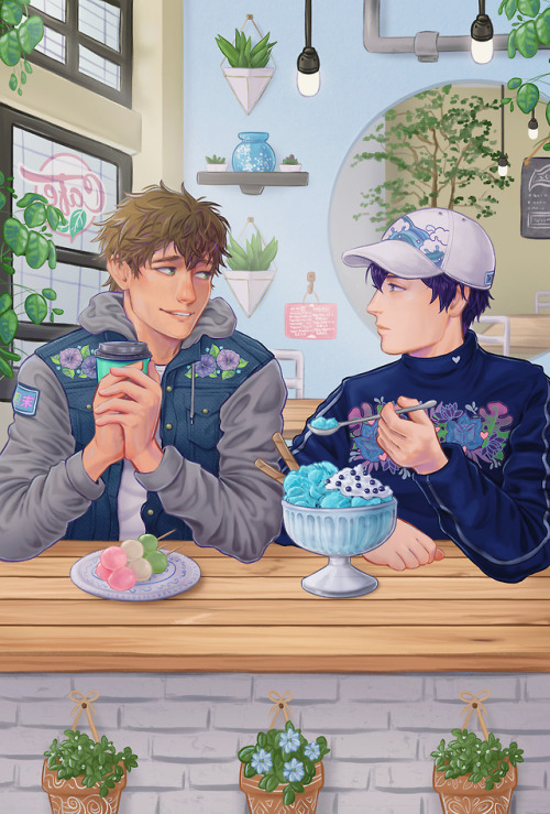 wombywoo: heres my full piece for @makoharu-zine ~ I love these boys!!