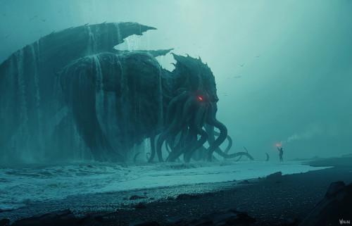 ravenkult:  CTHULHU by Andree Wallin https://www.artstation.com/artwork/XnVqo3