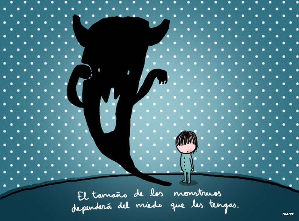 youre-the-smile-to-my-soundtrack:  “El tamaño de los monstruos dependerá del