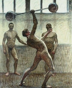 seducingeros:  Pressning av stång på en arm II (Sweden, 1914)