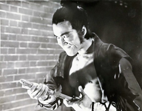 fuforthought: A rare shot of Bruce Lee as Zatoichi the blind swordsman.