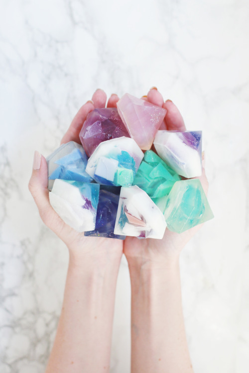 Gemstone Soap (Two Ways) | A Beautiful MessI recently took a break from soap making, but I’m f