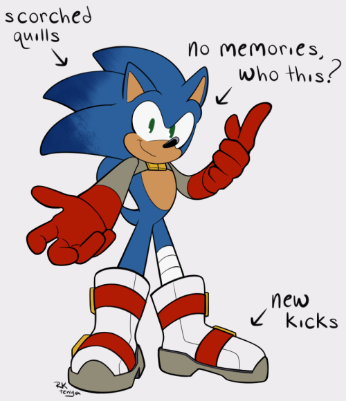 concept art? it’s everyone’s favorite amnesiac!sonic’s design changes a little bit in my falling sta