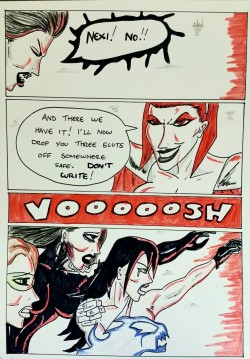 Kate Five vs Symbiote comic Page 138  Aaaaand outta there!