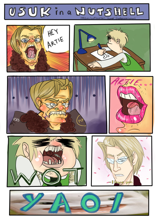 spirkofvulcan: a short comic about usuk Uuu I ship dat