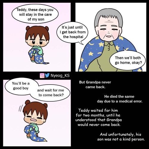 nyeog-ks: [Fanart]  “ The past of Nini bear “ Part 1 &gt;Part 2&lt;