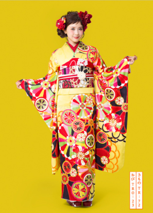 Kamishibai × Tanaka Rina furisode collectionThose bold outfits ain’t for the faint of he