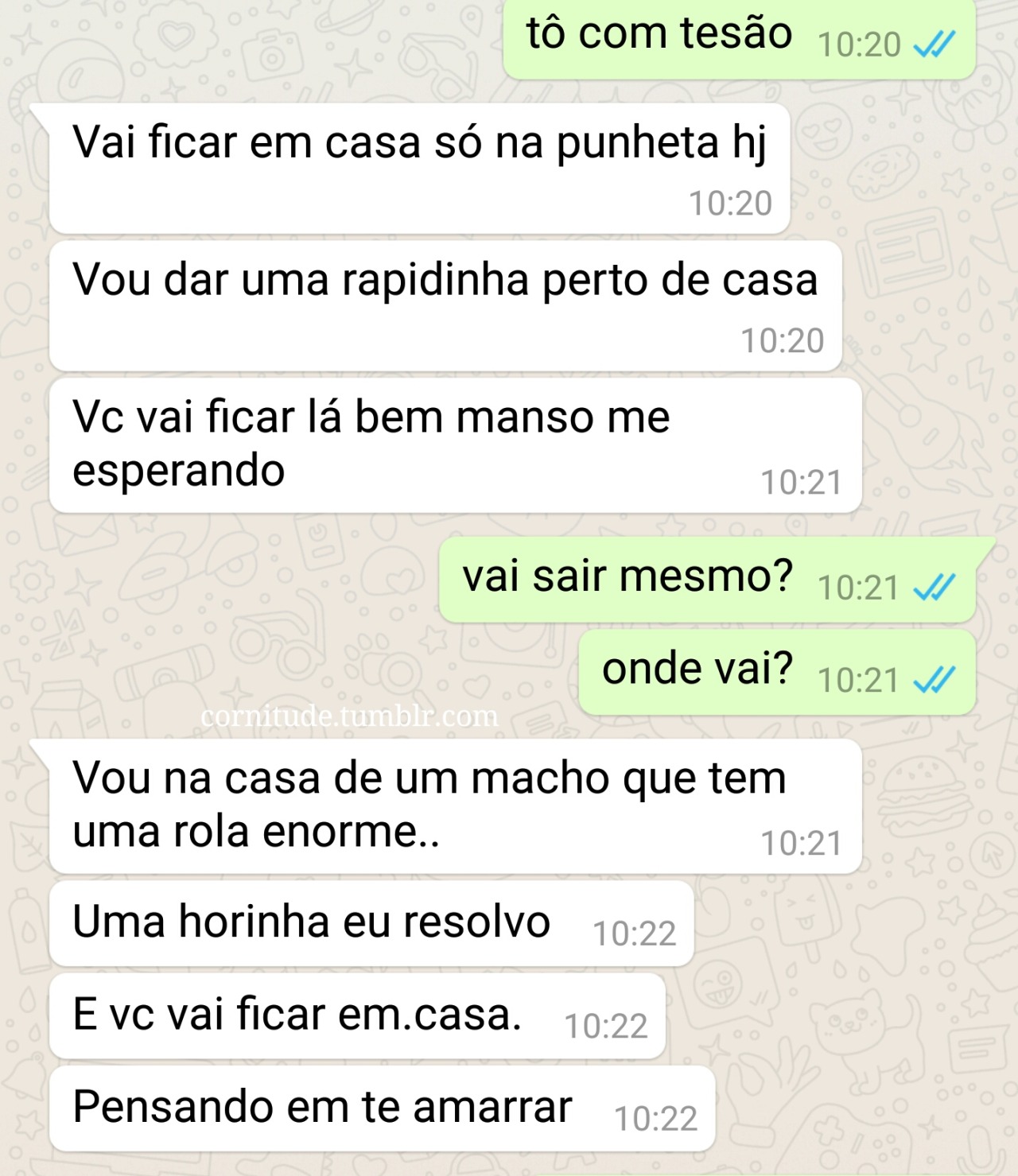 cornitude:  Quinta-feira- 1 de 6   Começou logo cedo a provocação. 