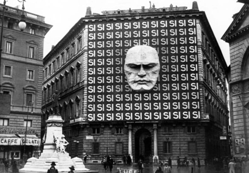 graynard: evilbuildingsblog: The headquarters of Mussolini’s Italian Fascist Party (1934) *italian g