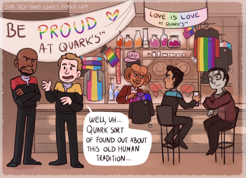 star-trek-dumb-comics:Lost DS9 season 8 episode plot : Quark becomes a rainbow capitalist