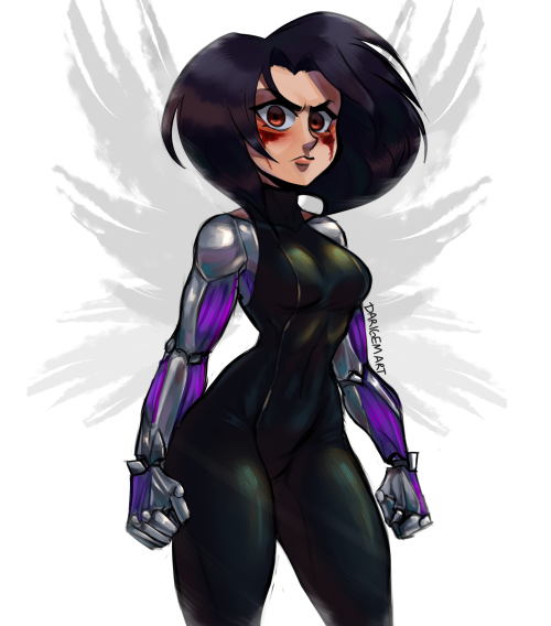 Alita &lt;3  I was practicing with different coloring techniques and I love the result. ; u ;