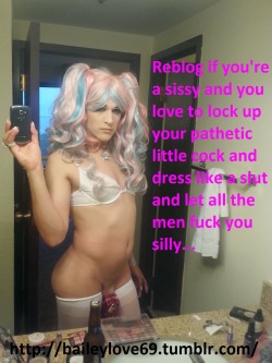 pussyboimykee:  baileylove69:Isn’t being a Sissy slut soo much better than being a boy with a tiny penis?!http://fetishmegasite.com/video/anime-sissy-bailey-love-oral-with-daddy  That is my life!Pussyboi Mykee