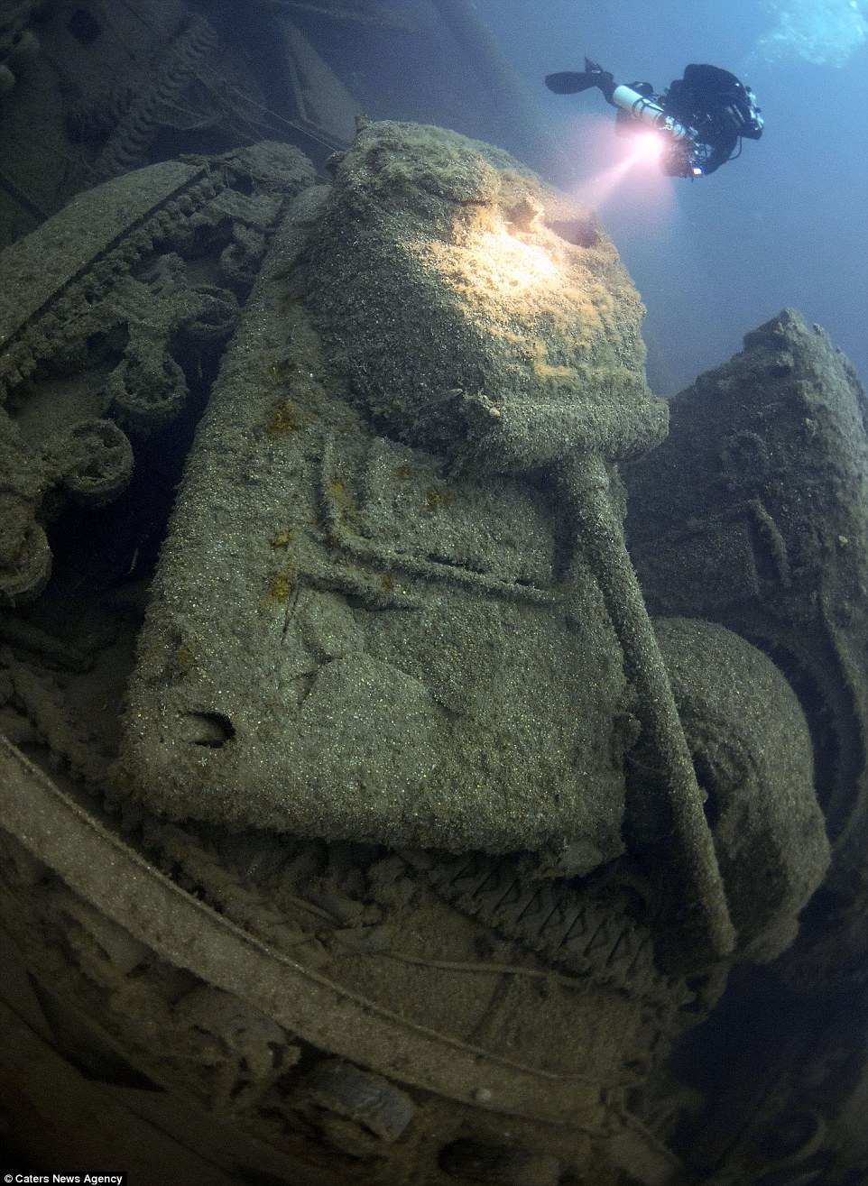 m4a1-shermayne:The Russian Navy recently discovered and raised sunken M4 Shermans