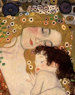 malinconie:  Gustav Klimt, The Three Ages of Woman, 1905, detail