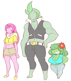theycallhimcake:  Plant Mom’s comes from a big ol family of plant people, so here’s all of her cousins. They come in lots of shapes and sizes, but plant people always lack digits/eyes, and things like shoes are purely cosmetic.