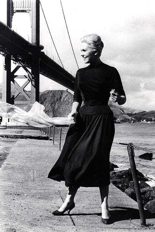 celluloid-magic-deactivated2016:Kim Novak on the set of Vertigo (1958) Directed by Alfred Hitchcock