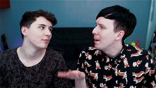 philsextendedbday:  martisun:  here’s a bunch of gifs of dan looking at phil like