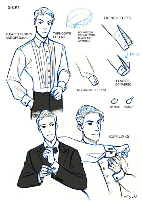 badass-art-tutorials:miyuli:I’ve been studying the classic black tie dress code (mainly from here) s