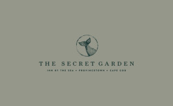 thedsgnblog:  Christian &amp; Allegra Poschmann   |   http://wearebooth.com “The Secret Garden is a traditional Cape Cod bed &amp; breakfast that has been around for generations, thus it was important to develop a brand that was fresh &amp; contemporary