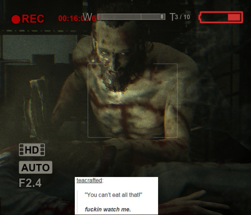 biscuitsandhorrorslash: Outlast + Text Posts part whatever[Part 1] [Part 2 (Shitpostgenerator E