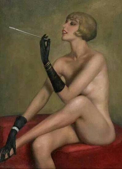 kvetchlandia:  Marcel Rene Von Herrfeldt     Smoking     1925 
