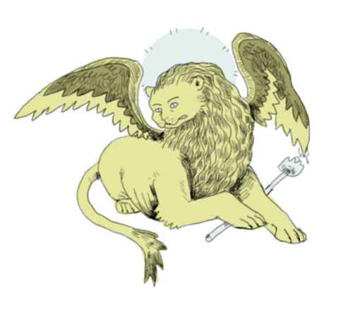 fernscare:a slew of goofy heraldic lions 