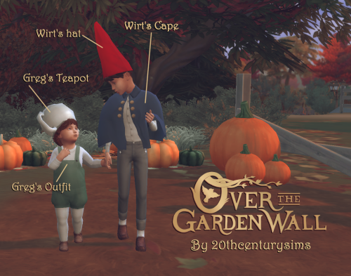 twentiethcenturysims:Simblreen Friday Goodies: Over the Garden Wall The first set of goodies for Sim