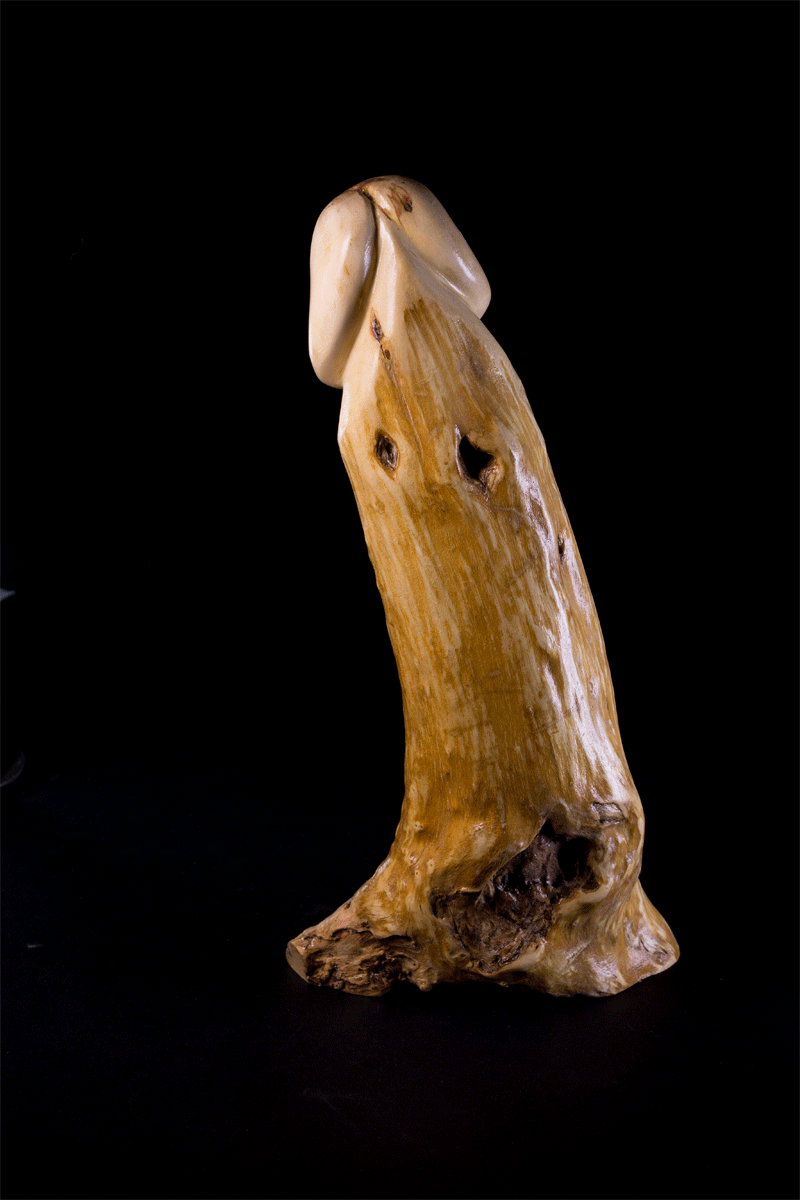 Wooden Dildo Sculptures made in La Prairie Quebec Canada by Michel ThibertFor mature