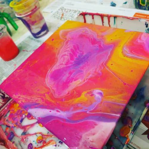 Sometimes the most amazing things happen in your spare paint pours. Now I pray to the pouring gods t