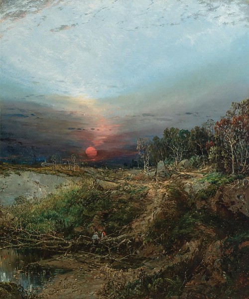wonderingaboutitall: Sunset -  William Louis Sonntag