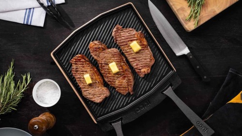 gadgetflow: Ooni Dual-Sided Grizzler Plate features a smooth side and a griddle side for versatility