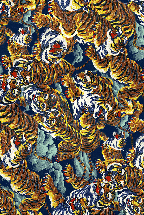 patternvomit:
“ kenzo tiger print
”