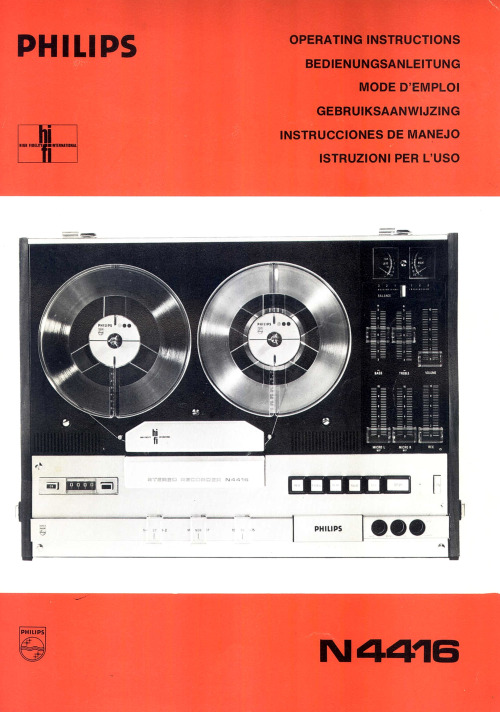 3345rpmz:  • Catalogues • ⋅ Philips N4416, Operating Instructions ⋅ 