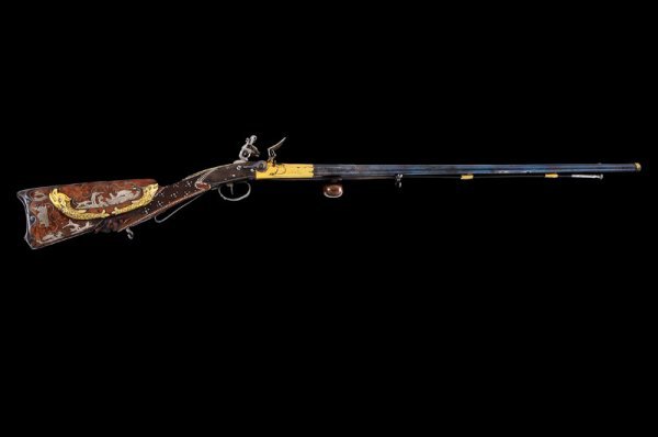 peashooter85:  A beautiful double barrel flintlock rifle crafted by Alfred Gauvin