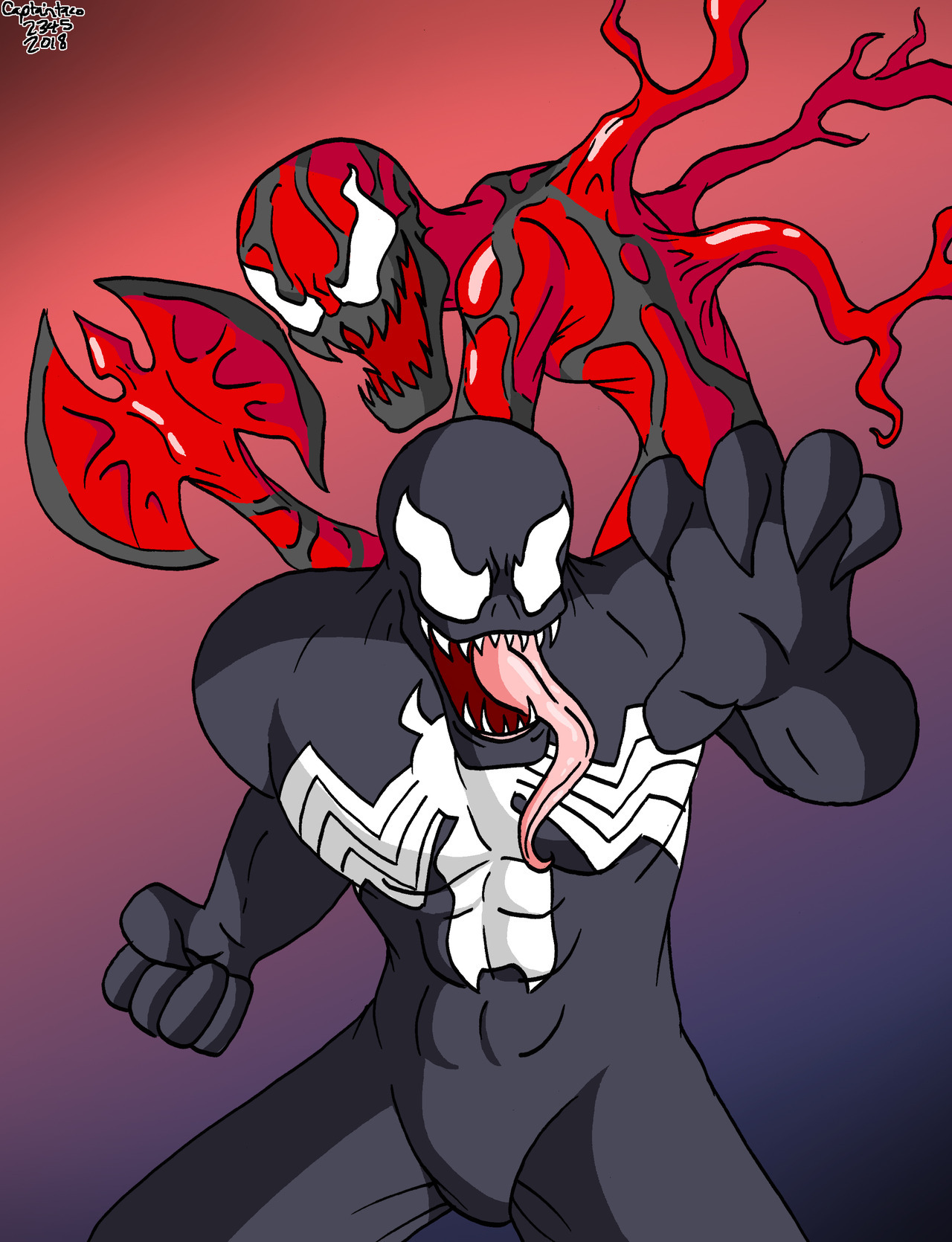 To celebrate the new upcoming Venom movie, I drew Venom himself as well as my favourite