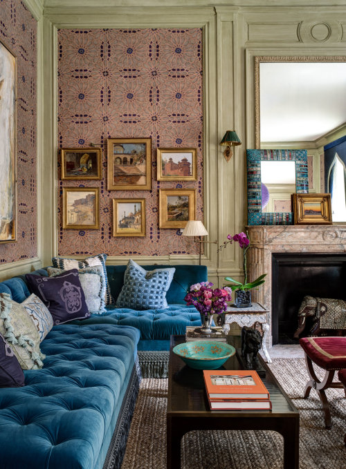 {Continuing on with the tour of this year's Kips Bay Decorator Show House in New York, housed in one