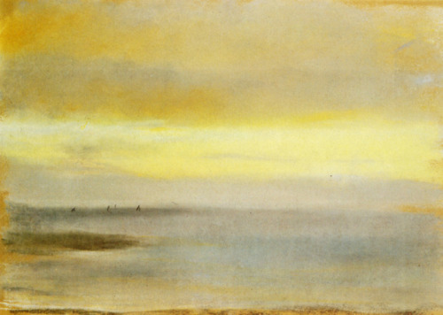 Marina, Sunset, 1869, Edgar DegasMedium: pastel,paper